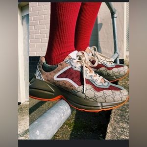 (SOLD)Gucci Men’s Rhyton Mixed Media Sneakers